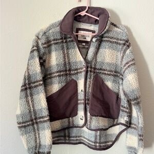 Toad & co size S NWT plaid fleece jacket
